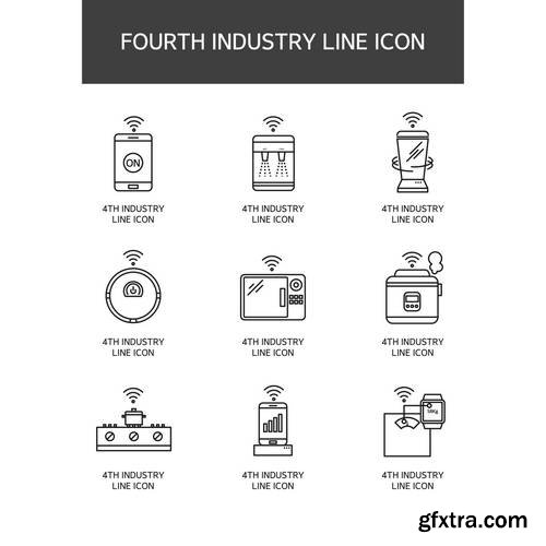 Industrial Revolution Line Icon