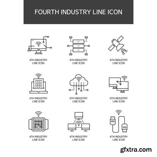 Industrial Revolution Line Icon