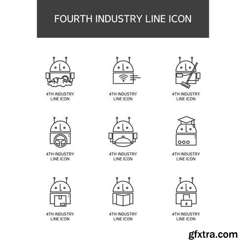 Industrial Revolution Line Icon