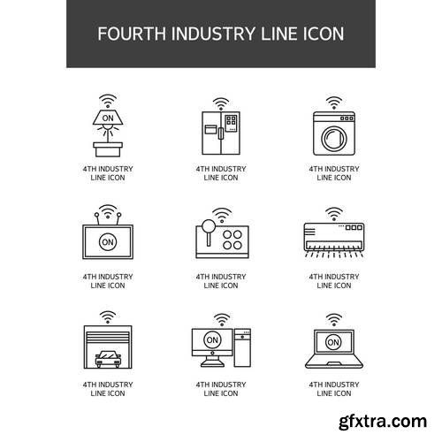 Industrial Revolution Line Icon