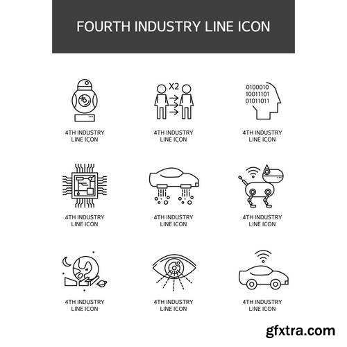 Industrial Revolution Line Icon