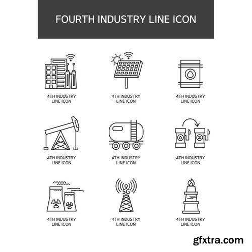 Industrial Revolution Line Icon