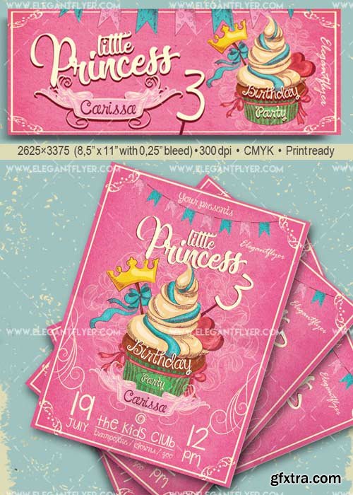 Birthday Party V25 Flyer PSD Template + Facebook Cover