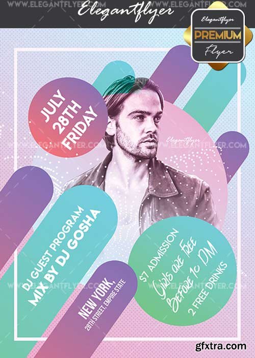 DJ Guest Program V22 Flyer PSD Template + Facebook Cover