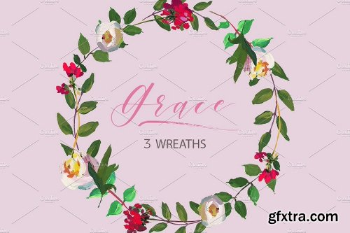 CreativeMarket Grace-Floral Design Collection 1194906