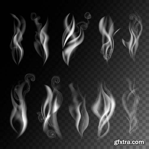 Smoke Vector on Transparent Background 5