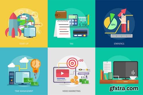 Start Up Business Icon and Logos - Internet Marketing 2