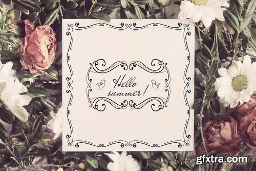 CreativeMarket 140 Decorative elements. 1194320