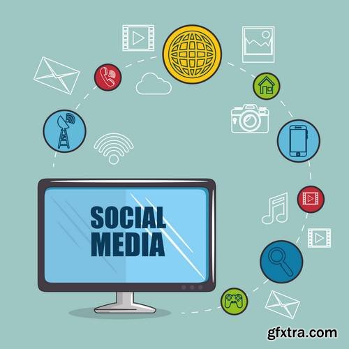 Social Media Network Concept Vector Illustration