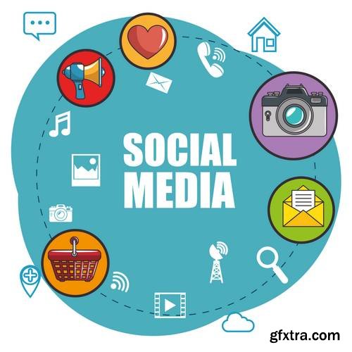 Social Media Network Concept Vector Illustration