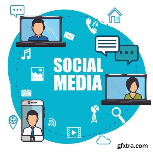 Social Media Network Concept Vector Illustration