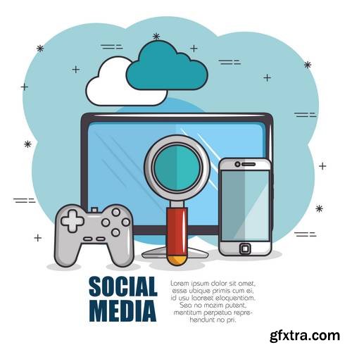 Social Media Network Concept Vector Illustration