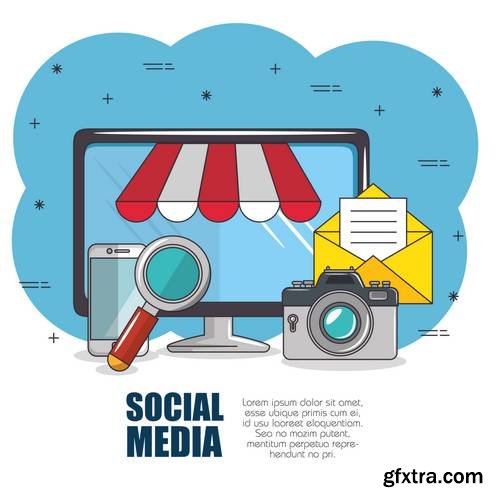 Social Media Network Concept Vector Illustration