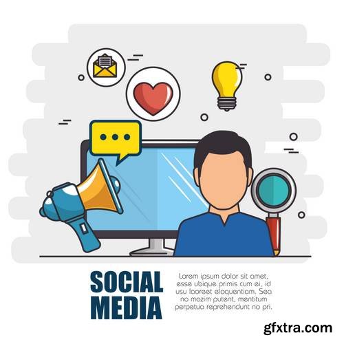 Social Media Network Concept Vector Illustration