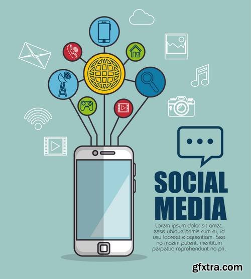 Social Media Network Concept Vector Illustration