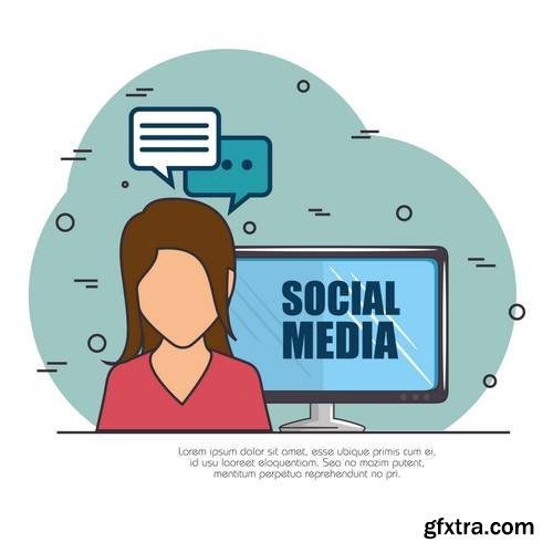 Social Media Network Concept Vector Illustration