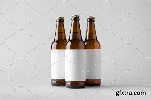 CreativeMarket Beer Bottle Mock-Up Photo Bundle 1324292