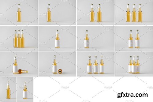 CreativeMarket Beer Bottle Mock-Up Photo Bundle 3 1324658