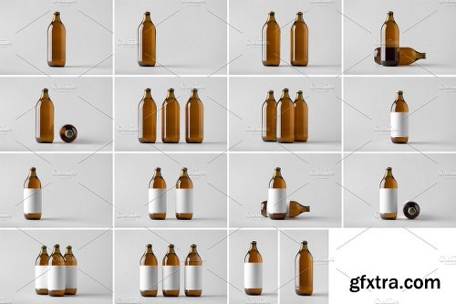 CreativeMarket Beer Bottle Mock-Up Photo Bundle 4 1324696