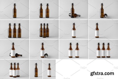 CreativeMarket Beer Bottle Mock-Up Photo Bundle 7 1324886