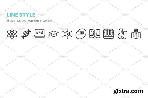 CreativeMarket Space and Science Icons 1324030