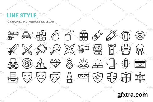 CreativeMarket Sub Categories Icons 1324074