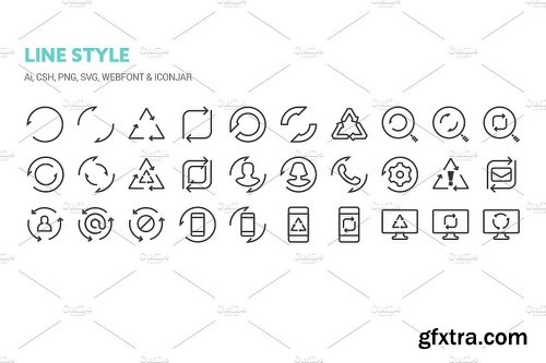 CreativeMarket Sync Icons 1324117