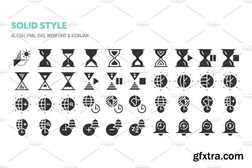 CreativeMarket Time and Date Icons 1324124