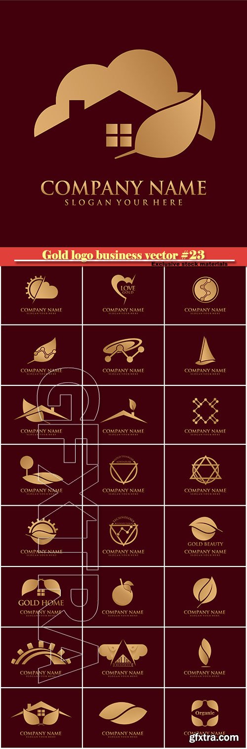 Gold logo business vector illustration #23