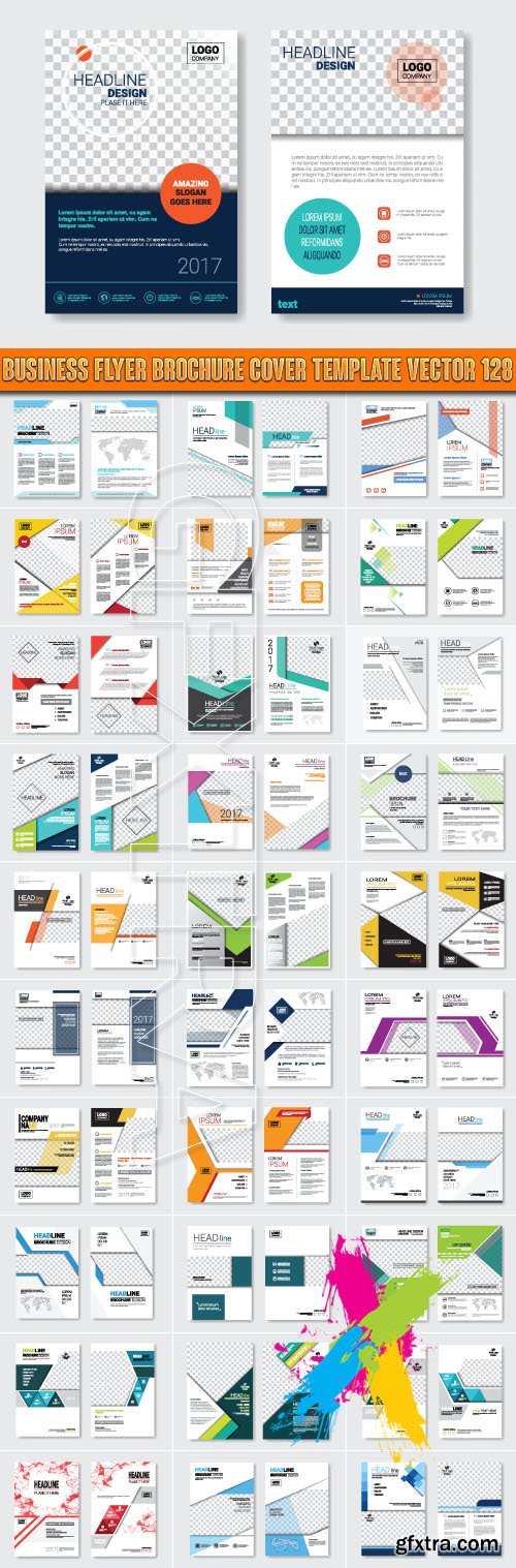 Business flyer brochure cover template vector 128