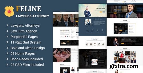 ThemeForest - Feline - Lawyers Attorneys & Law Firm PSD Template 20174366