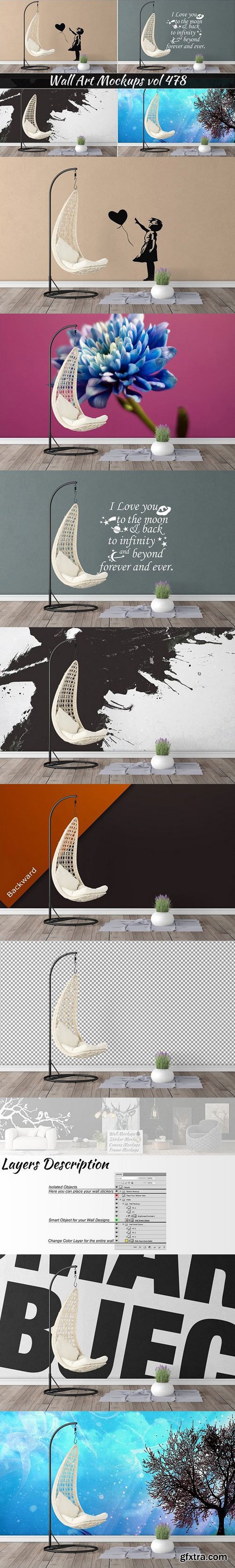 CM - Wall Mockup - Sticker Mockup Vol 478 1563896