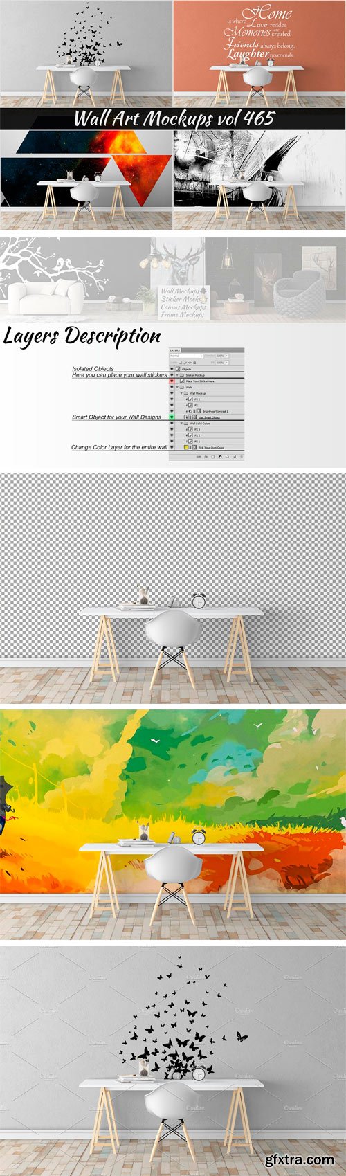 CM 1501479 - Wall Mockup - Sticker Mockup Vol 465