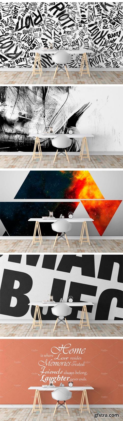 CM 1501479 - Wall Mockup - Sticker Mockup Vol 465