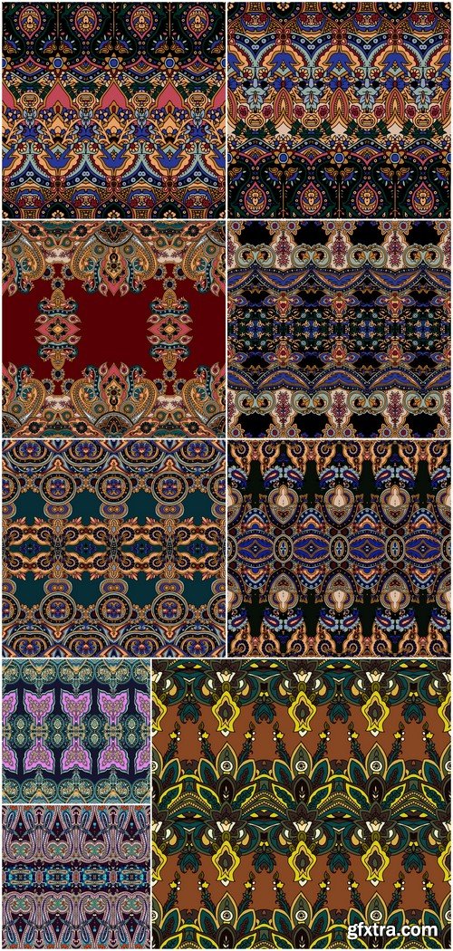 Seamless pattern ornament 9X EPS