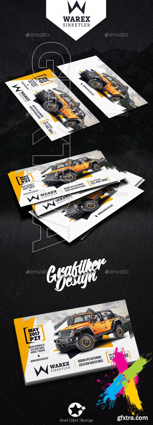 Graphicriver - Car Sales Business Card Templates 20181807