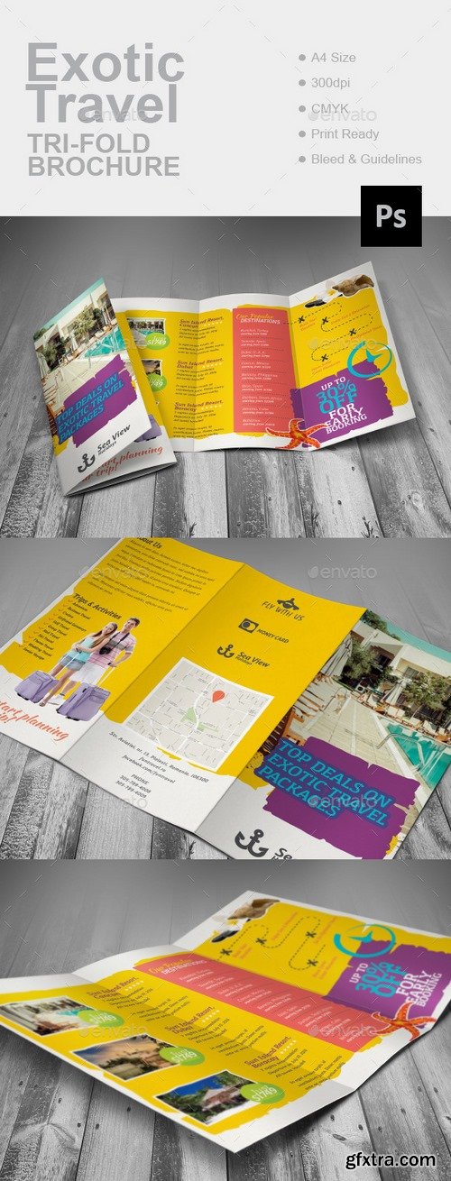 Graphicriver - Exotic Travel Tri-Fold Brochure 12756092