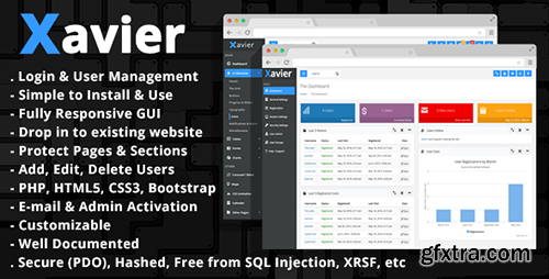 CodeCanyon - Xavier v2.4 - PHP Login Script & User Management Admin Panel - 9146226