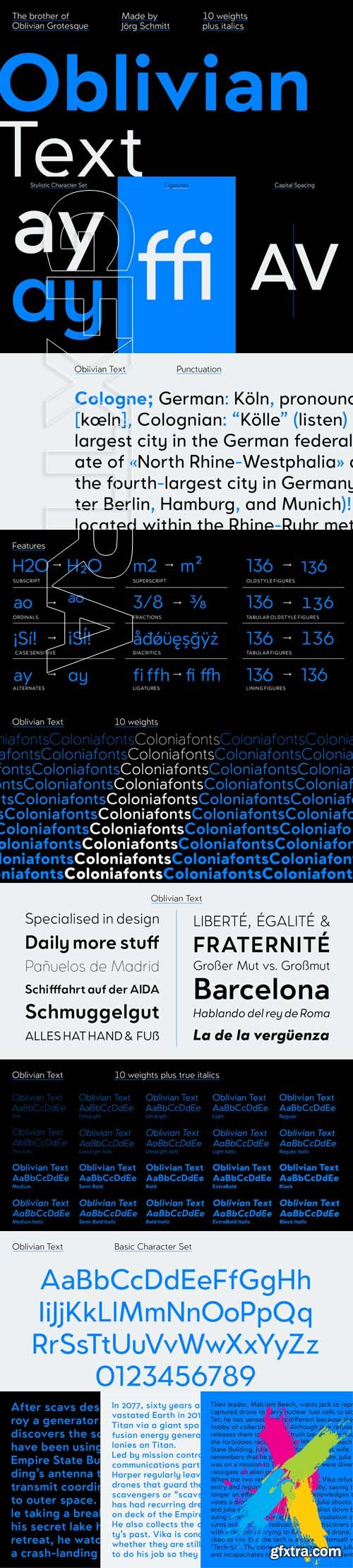 Oblivian Text - font family