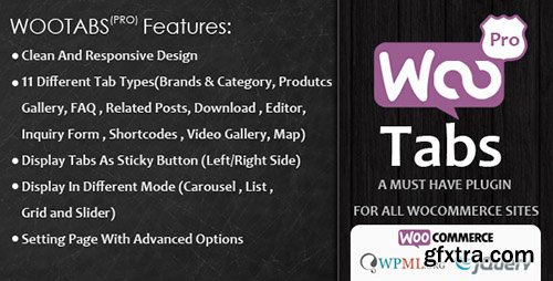 CodeCanyon - Woocommerce Tabs Pro v2.7 - Extra Tabs for Product Page - 8218941