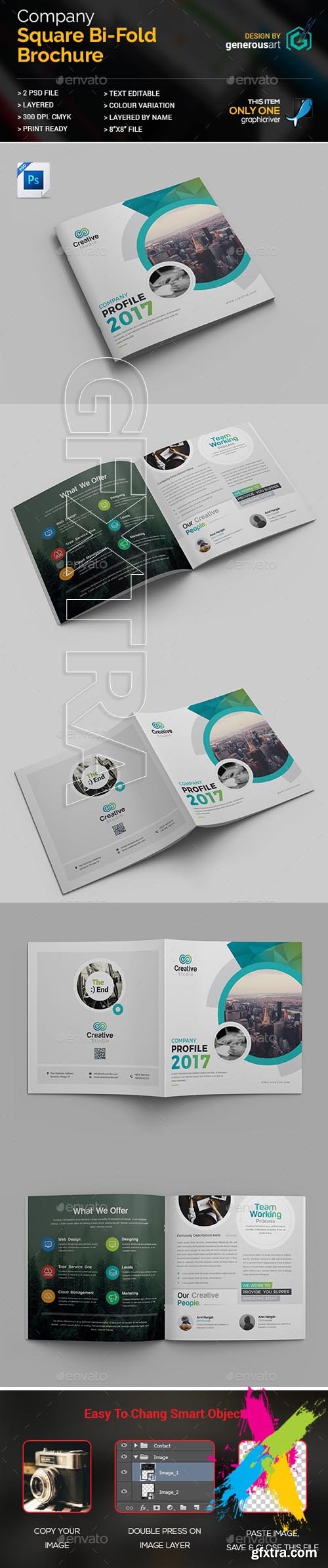 Graphicriver - Company Profile Square Bi-Fold Template 20172139