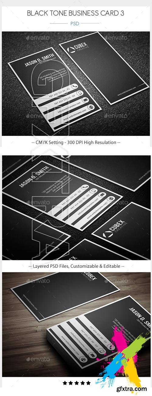 Graphicriver - Black Tone Business Card 3 20175448