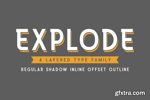 CreativeMarket Explode Type Family 1345045