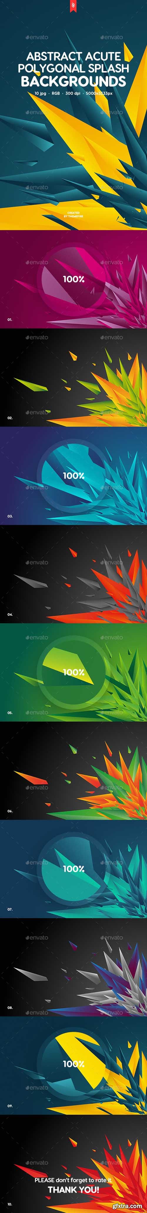 GR - Acute Polygonal Splash Backgrounds 20244660