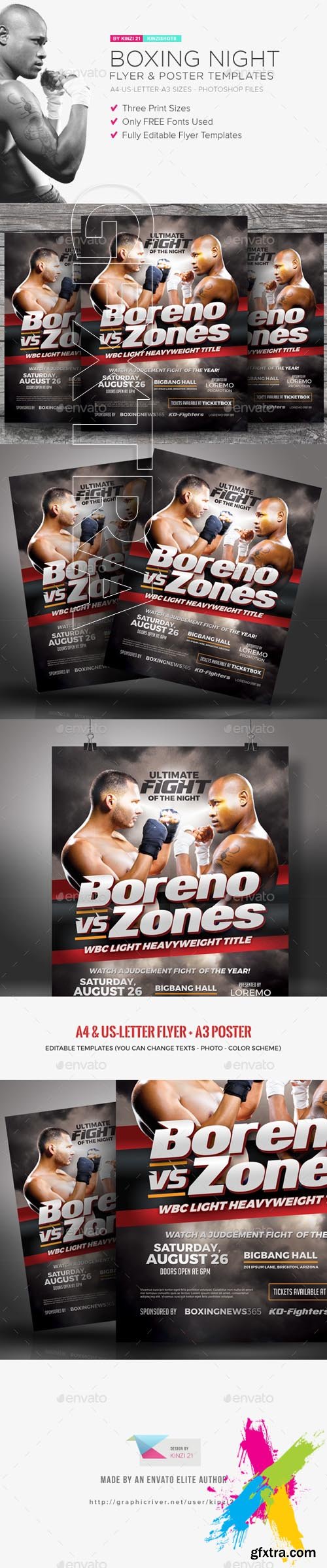 Graphicriver - Boxing Night Flyer and Poster Templates 20238300