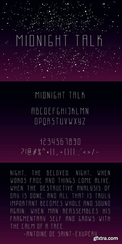 CM - Midnight Talk Uppercaes Font 1545761