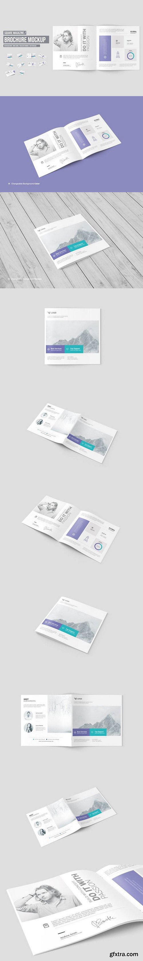 CM - Square Brochure / Magazine Mockup 1545817