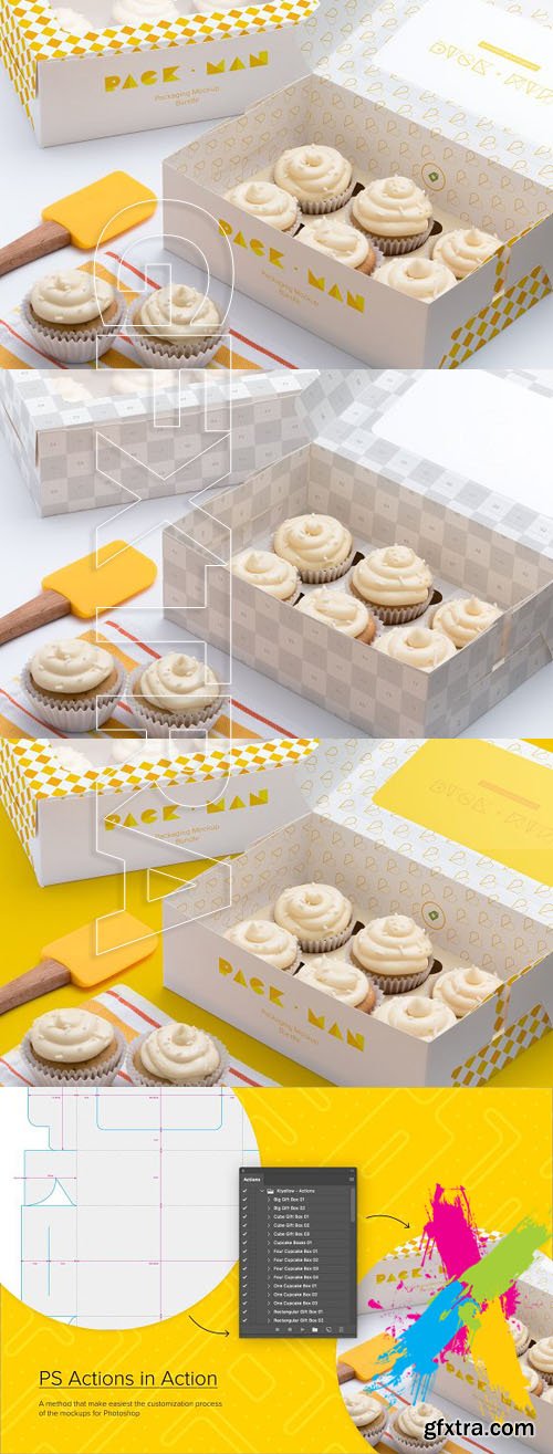 CM - Six Cupcake Box Mockup 01