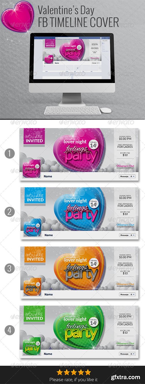 Graphicriver - Valentine\'s Day Facebook Timeline Cover 6591130