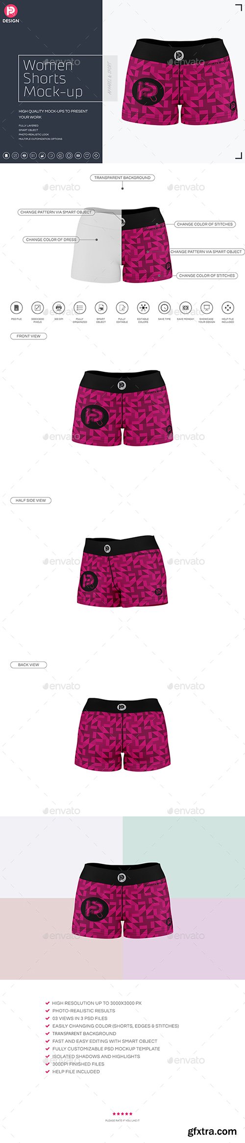 Graphicriver Women Shorts Mock-up 19898990